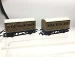 Hornby OO Gauge LNER Teak 4 Wheel Coach x2