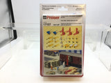 Preiser 17107 HO/OO Gauge Forklifts/Pallet Trucks/Sack Barrows/Wheelbarrows Kit