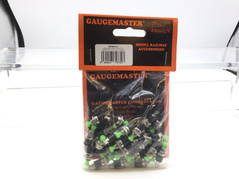 Gaugemaster BPGM515 Bulk Pack of 25 Push to Make Switches in Green