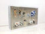 Preiser 24661 HO/OO Gauge Fairground Ice Cream Sales Scene (6) Figure Set