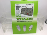 Metcalfe PO303 OO/HO Gauge Low Relief Terraced House Fronts (Stone) Card Kit