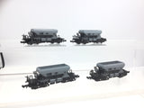 Minitrix 13588 N Gauge BR Bogie Hopper Wagon x4