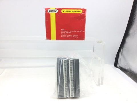 Hornby Minitrix N460 N Gauge Straight Platforms with Fencing