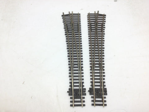 Peco OO Gauge Large Radius Insulfrog Points x2 (Weathered)