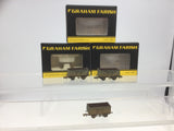 Graham Farish 377-227D N Gauge BR Grey 16T Steel Mineral Wagon B84198 Weathered x3