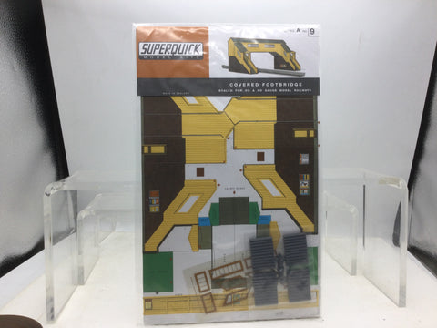 Superquick A9 OO/HO Gauge Covered Footbridge Card Kit
