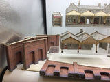 Job Lot of Metcalfe OO Gauge Kit Built Card Stations/Buildings
