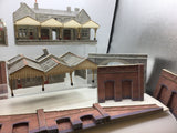 Job Lot of Metcalfe OO Gauge Kit Built Card Stations/Buildings