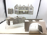 Job Lot of Metcalfe OO Gauge Kit Built Card Stations/Buildings