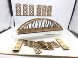 Job Lot of OO Gauge Laser Cut Wood Girder Supports and Bridge
