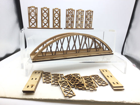 Job Lot of OO Gauge Laser Cut Wood Girder Supports and Bridge