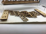 Job Lot of OO Gauge Laser Cut Wood Girder Supports and Bridge