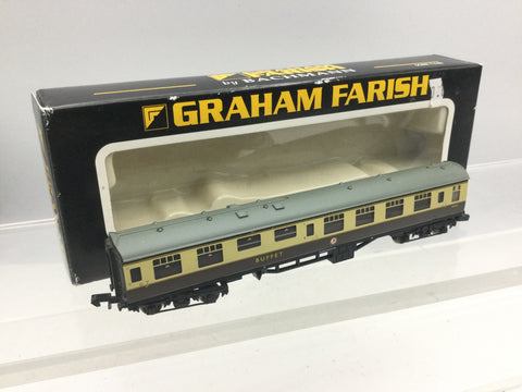 Graham Farish 374-101B N Gauge BR Choc/Crm Mk1 Mini Buffet Coach W1816