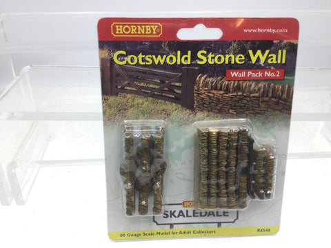 Hornby R8540 OO Gauge Skaledale Cotswold Stone Wall (Pack No 2)