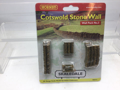 Hornby R8541 OO Gauge Skaledale Cotswold Stone Wall (Pack No 3)