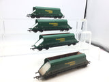 Job Lot of Dapol OO Gauge HIA Limestone Hopper Wagons (Late Build) Freightliner Green