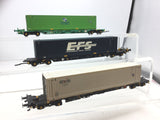 Bachmann OO Gauge Intermodal Container Wagons x3