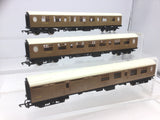 Hornby R937/R938 OO Gauge LNER Teak Thompson Coach x3