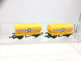 Triang/Hornby R564 OO Gauge Blue Circle Wagon (Yellow) x2