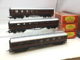 Hornby R474/R475 OO Gauge LMS Stanier Coaches x3