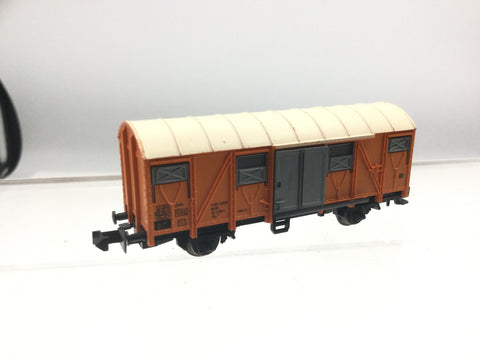 Fleischmann 8331 N Gauge Orange/Silver Covered Goods Wagon