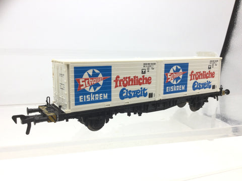 Fleischmann 5236 HO Gauge Container Wagon Schoiler Ice Cream