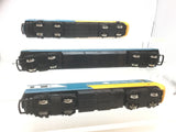 Hornby OO Gauge BR Blue/Yellow HST W43002/W43003 plus 1 Coach (L2) NEEDS ATTN
