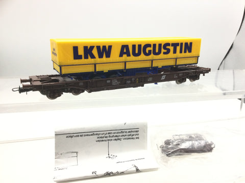 Roco 46372 HO Gauge OBB Flat Wagon with LKW Augustin Truck Load