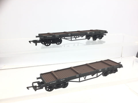 Airfix 54336 OO Gauge GWR Macaw H Bolster Wagon x2
