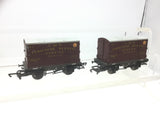 Hornby R6241 OO Gauge LMS Conflat Wagon w Container 4757 x2