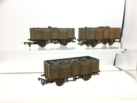 Dapol B685 OO Gauge 21t Steel Mineral Wagon Gloucester Elec Corporation x3