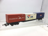 Hornby R2080 OO Gauge Container Wagon w 3x 20ft Containers