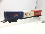 Hornby R2080 OO Gauge Container Wagon w 3x 20ft Containers