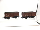 Bachmann 33-750C OO Gauge 16t Steel Mineral Wagon BR Brown B160415 x2