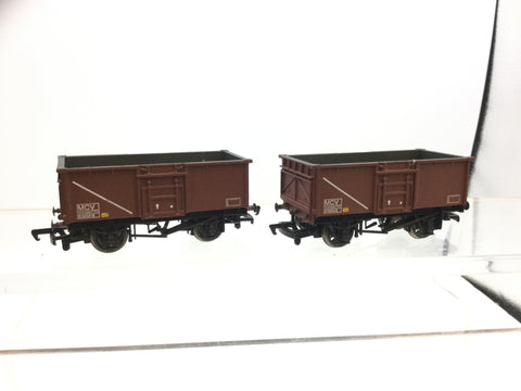 Bachmann 33-750C OO Gauge 16t Steel Mineral Wagon BR Brown B160415 x2