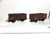 Bachmann 33-750C OO Gauge 16t Steel Mineral Wagon BR Brown B160415 x2