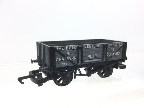 Hornby R399 OO Gauge 4 Plank Wagon Bold Venture Lime Co