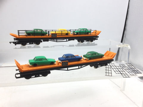 Hornby R126 OO Gauge Car Transporter Wagon x2