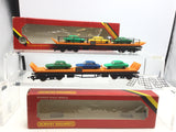 Hornby R126 OO Gauge Car Transporter Wagon x2
