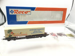 Roco 47037 HO Gauge OBB Pocket Wagon with Sahara Express Truck Trailer Load