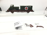 Roco Minitanks 877 HO Gauge DB Flat Wagon with KFOR Unimog and Container Load