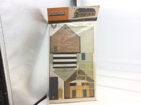Superquick A5 OO/HO Gauge Double Track Engine Shed Card Kit