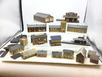 Job Lot of Kit Built N Gauge Buildings/Stations/Church/Houses