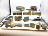Job Lot of Kit Built N Gauge Buildings/Stations/Church/Houses