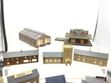 Job Lot of Kit Built N Gauge Buildings/Stations/Church/Houses