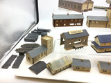 Job Lot of Kit Built N Gauge Buildings/Stations/Church/Houses