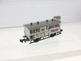 Minitrix 13293 N Gauge Refrigerated Wagon Biere du Cardinal, Fribourg