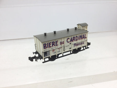 Minitrix 13293 N Gauge Refrigerated Wagon Biere du Cardinal, Fribourg
