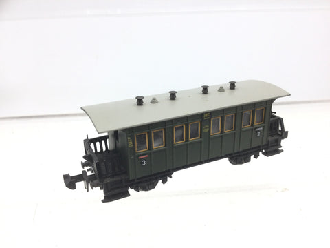 Minitrix N Gauge DRG 3rd Class 4 Wheel Passenger Coach 8817
