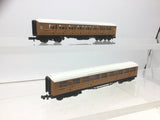Minitrix 13013 N Gauge LNER Gresley 3rd Class Coach 4173 x2